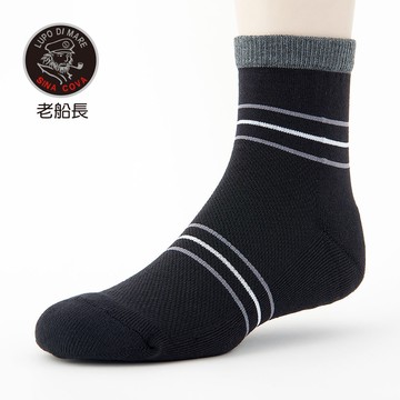 【ifeet】三橫線毛巾氣墊加大運動襪(B3-144)-1雙入活動(老船長sinacova)