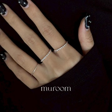 極細圓珠戒指【100% 純銀戒指】 s925純銀 線戒戒指[A96]