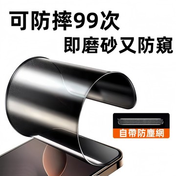 20D 帶防塵網 即磨砂又防窺 適用於 蘋果 iPhone16 15 14 13 12 11 Pro Max XR鋼化膜