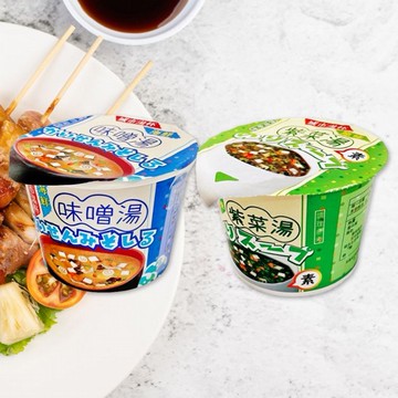 城市湯杯~原味紫菜湯-香菇風味／海鮮味噌湯(1杯入) 款式可選