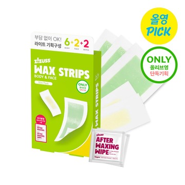 zizuss Wax Strips Slim Pack Special Kit (Body 6ea+Face 2ea+Oil Wipes 2ea)