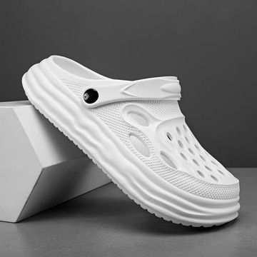 洞洞鞋男生踩屎感厚底增高5cm沙灘個性爆款夏季外穿防滑休閑開車