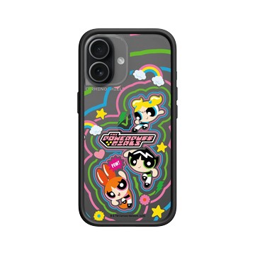 iPhone 17 Mod NX -邊框背蓋組合 (相機按鈕) 黑 - The Powerpuff Girls 飛天小女警 - 可愛小女警線條款