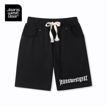 真維斯蓋爾大碼品牌針織短褲男女同款潮牌英文休閑五分短褲運動