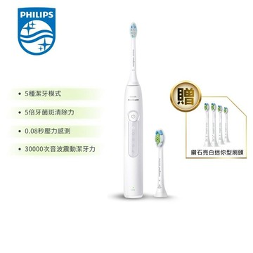 【PHILIPS 飛利浦】Sonicare舒適潔淨音波震動電動牙刷HX519101(皓月白)