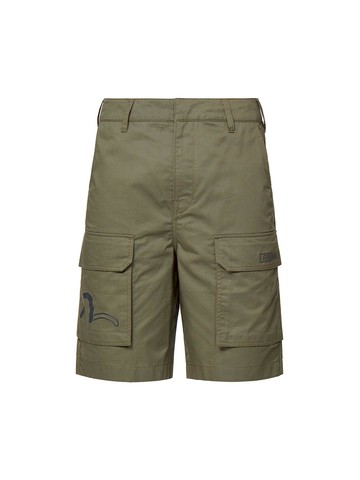 Seagull and Logo Print Cargo Shorts