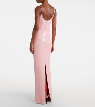 Rebecca Vallance Lena bow-detail sequined gown