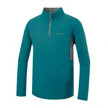 ├登山樂┤台灣 MOUNTNEER 山林 男透氣排汗長袖上衣-藍綠 # 51P47-84