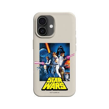 iPhone 16 SolidX 貝殼灰 - 迪士尼-星際大戰 Star Wars - 星際大戰四部曲：曙光乍現-電影海報