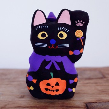 招財貓萬聖節圖案左手招手