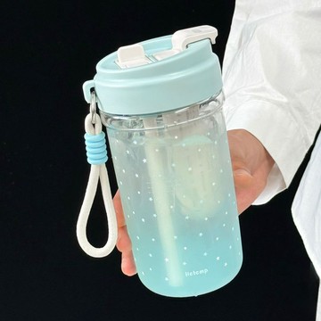 雨菲|免運 水杯 水壺 運動水杯 杯子 原創滿天星雙飲杯女生高顏值便攜吸管杯新款夏天大容量隨手杯