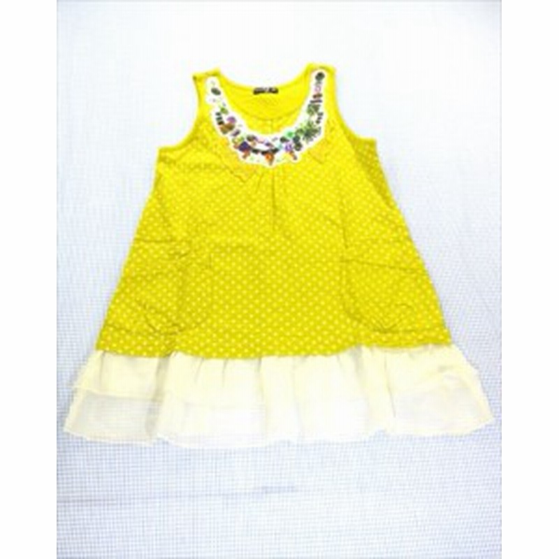 ラグマート Rag Mart ワンピース ノースリーブ 1cm 黄色系 ドット チュール 女の子 オールインワン キッズ 子供服 通販 買い取り 通販 Lineポイント最大get Lineショッピング