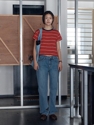 Curly Sue Crop T-Shirt [Red]