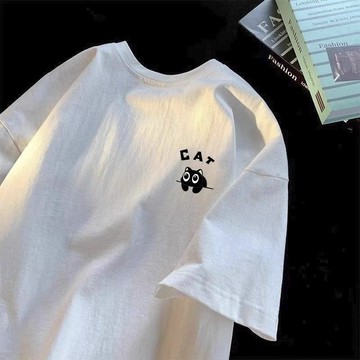 【台灣出貨】100%純棉 流行服飾 休閒上衣 ins風 上衣 t恤 簡約款 圓領上衣 穿搭 夏天衣服 男短袖 咖啡色上衣