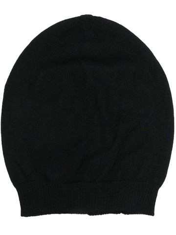 Rick Owens - fine-knit cashmere beanie - women - Cashmere - One Size - Black