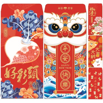 多福燙金紅包袋 (款式隨機出貨)