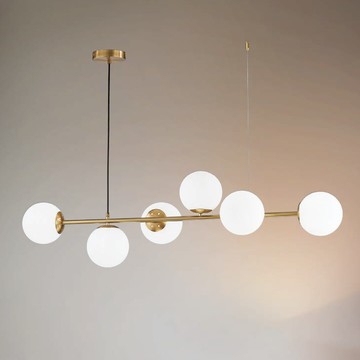 金色白玉玻璃造型吊燈 F85-09-K1994