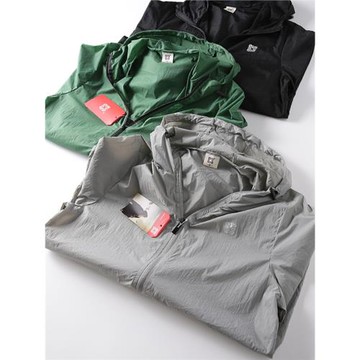 德國單！輕薄透氣+防潑水 外貿夏季男士運動休閑連帽防曬衣外套潮