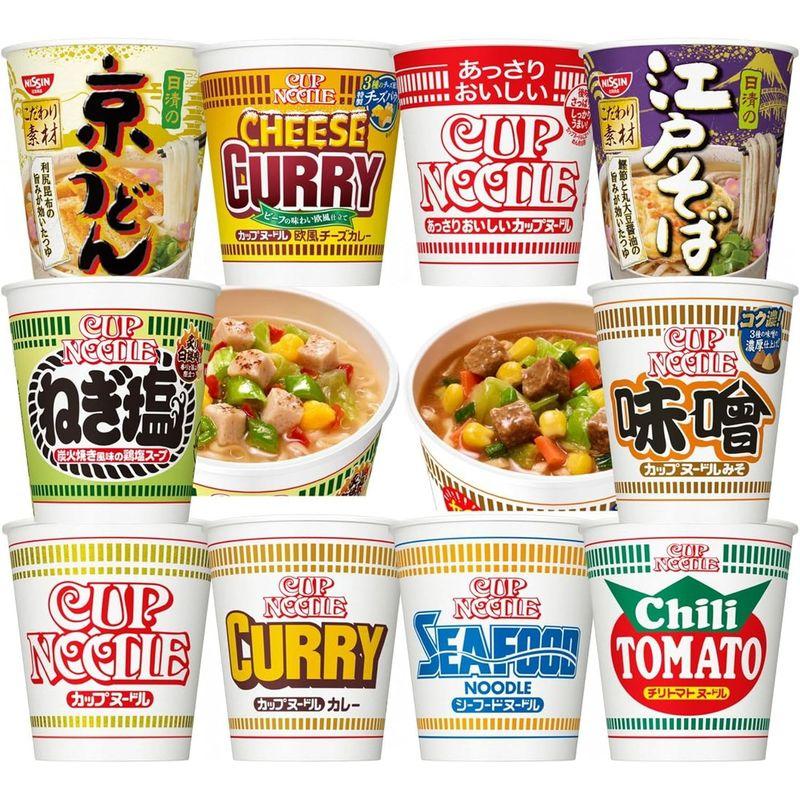 10種 日清食品 カップヌードル 詰め合わせ 10種×2個 レギュラー各種 京うどん 江戸そば あっさり 欧風チーズカレー 味噌みそ ねぎ塩