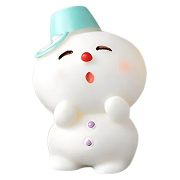 聖誕擺飾 聖誕小公仔 開心雪人 樹脂材質  白色  5個  2.7 x 3.8cm