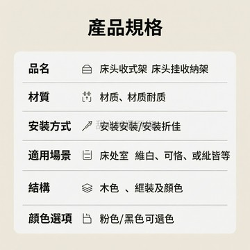 台灣出貨✨ 免打孔 床頭置物架 宿舍收納 牆面掛架 隔層板 邊櫃 省空間 臥室整理