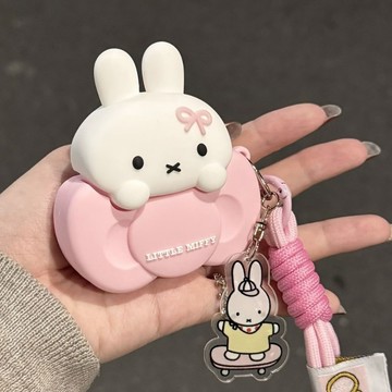 米菲兔耳機殼🎀 米菲趴在蝴蝶結適用於蘋果airpods4耳機殼保護套 耳機保護套 耳機保護套 耳機防摔 蘋果耳機套