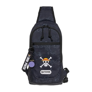 【OUTDOOR】ONE PIECE航海王魯夫單肩包-黑色