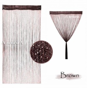 キラキラ ラメ入り ひものれん 間仕切り のれん 目隠し カーテン 全15色 ブラウン A 通販 Lineポイント最大1 0 Get Lineショッピング