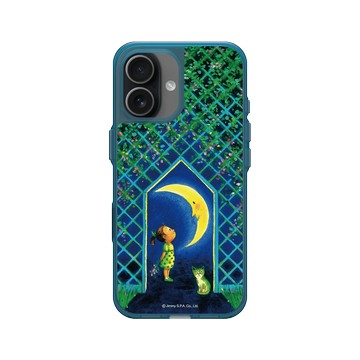 iPhone 17 Clear (相機按鈕) 夜幕藍 - 幾米 Jimmy Liao - 幸運遇見你-遇見月亮