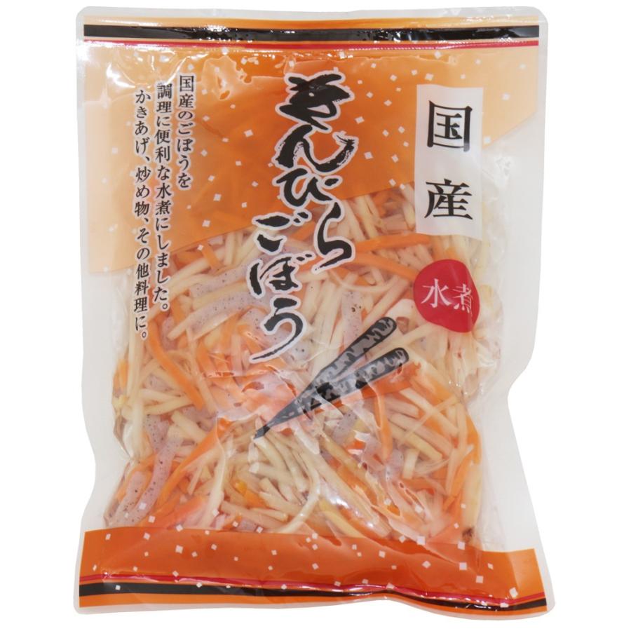 きんぴらごぼう 200g 国産原料使用 国内産 国内加工 水煮 ささがき牛蒡 アスカフーヅ こんにゃく 人参 れんこん 調理素材