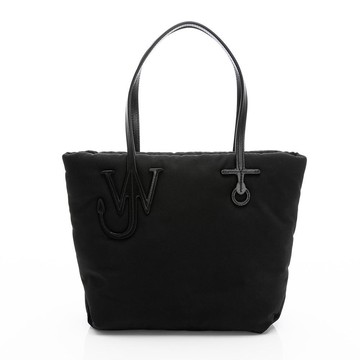 JW Anderson 小號蓬鬆尼龍托特包(黑)