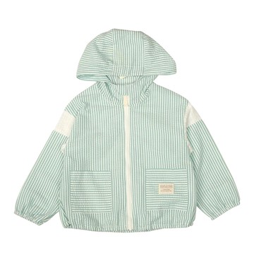 akachan honpo - 抗UV連帽外套-泡泡紗-綠色