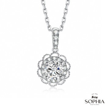SOPHIA 蘇菲亞珠寶 - SUN WITH LOVE 0.30克拉 18K白金 鑽石項鍊