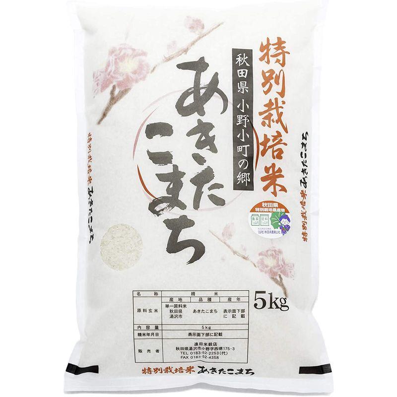 秋田県湯沢市産 小野小町の郷 特別栽培米 あきたこまち 令和4年産 つきたて白米 5kg