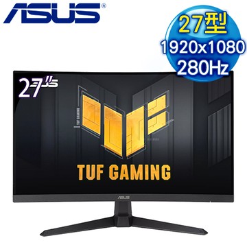 ASUS 華碩 TUF Gaming VG27VQM1B 27型 280Hz 曲面電競螢幕(HDMI/DP)