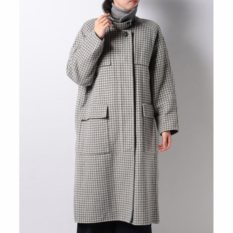 アン レクレ ビーバー素材ロングコート レディース ライト グレー 2 En Recre 通販 Lineポイント最大1 0 Get Lineショッピング