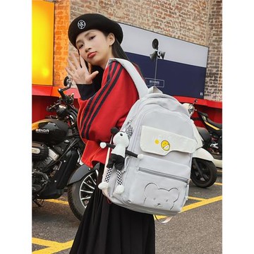 書包初中女生高顏值大容量日系韓版品牌2024新款可愛背包女雙肩包