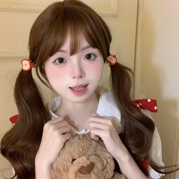 🥇隔日達出💎卡通趣味蘋果髮圈可愛少女繞繞彈力發繩雙馬尾皮筋