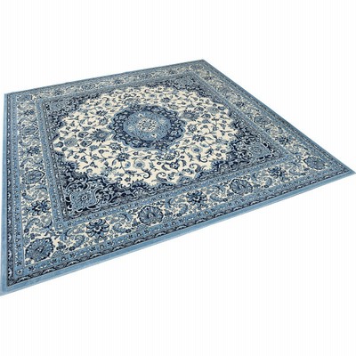 イラン製シルクタッチマットアーソト、アイボリー色、シルクタッチ素材 