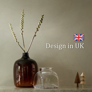 英國LSA VESSEL 窄口花瓶  咖啡 - H18cm