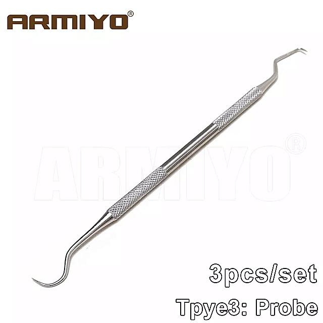 Armiyo-ステンレス鋼の クリーニング ツールキット, ダブルエンド ,頑丈なツール,長さ170mm,戦術的な 狩猟 アクセサリー