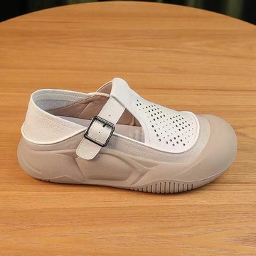 2024年夏季厚底涼鞋女鏤空透氣增高瑪麗珍鞋真皮休閒包頭單鞋❤6.9❤