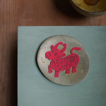 麥麥大節慶-牛轉乾坤 紙雕書籤 | 文化節慶 開運祈福 文具送禮