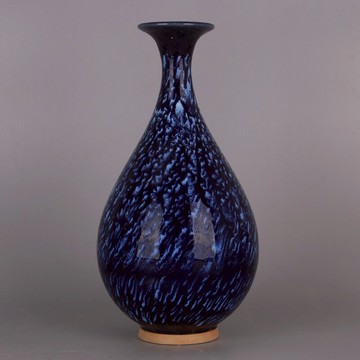 宋 鈞窯雪花藍釉點彩玉壺春瓶 仿古做舊瓷器客廳古典家居裝飾擺件