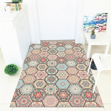 六角仿磁磚裁切除塵地墊