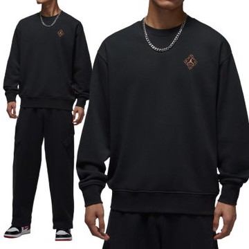 Nike As M J Flt Flc Crew Cny 長袖 男款 黑色 新年 馬年 喬丹 印花 IR0113-010