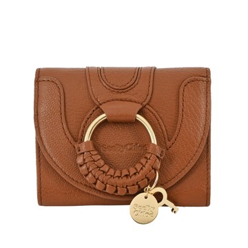 SEE BY CHLOE HANA系列山羊皮翻蓋短夾(棕色)