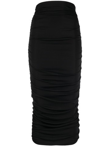 THE ANDAMANE - gathered-detail skirt - women - Polyamide/Spandex/Elastane/Polyester/Spandex/Elastane - 42 - Black