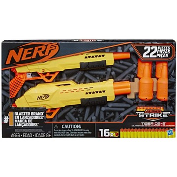 【W先生】孩之寶 NERF 阿爾法系列 雙管爆虎 標靶組 Tiger DB-2 來福槍 軟彈槍 泡棉子彈 HE8313
