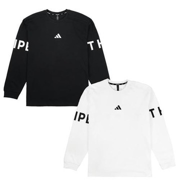Adidas 長袖上衣 男裝 寬鬆 黑/白【運動世界】JM2076/JM2077
